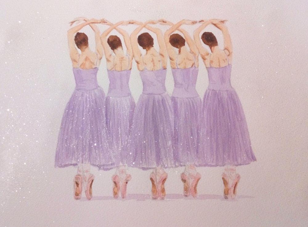 Serenade Ballet in Purple with Glitter