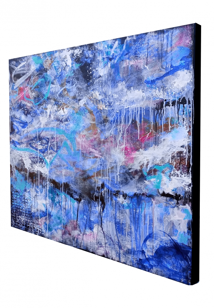 XXL Abstract Beyond the Clouds 90 x 90 cm