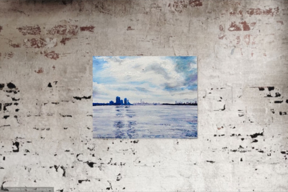 New York City-Williamsburg Bridge from Transmitter Park 