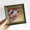 Pig mini art oil painting 