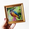 Kingfisher bird tiny painting