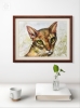 Abyssinean cat painting 