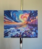 Celestial Sunset by the Sea Painting