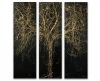 Large Black & Gold Tree abstract metallic