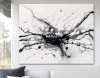 Large Black and white Nebula Abstract