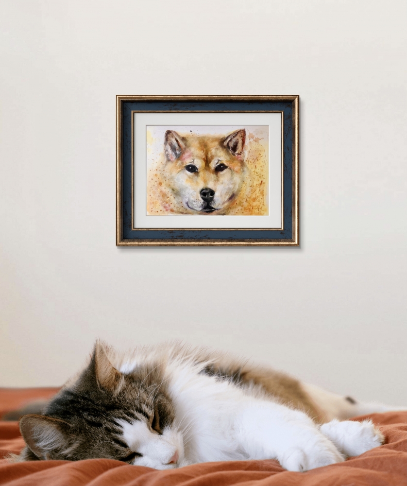 Shiba Inu painting 