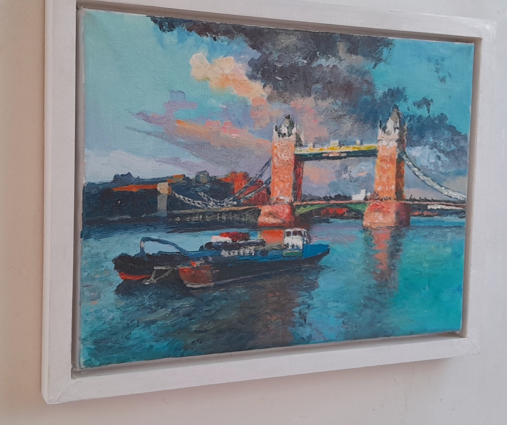 Tower Bridge with barges