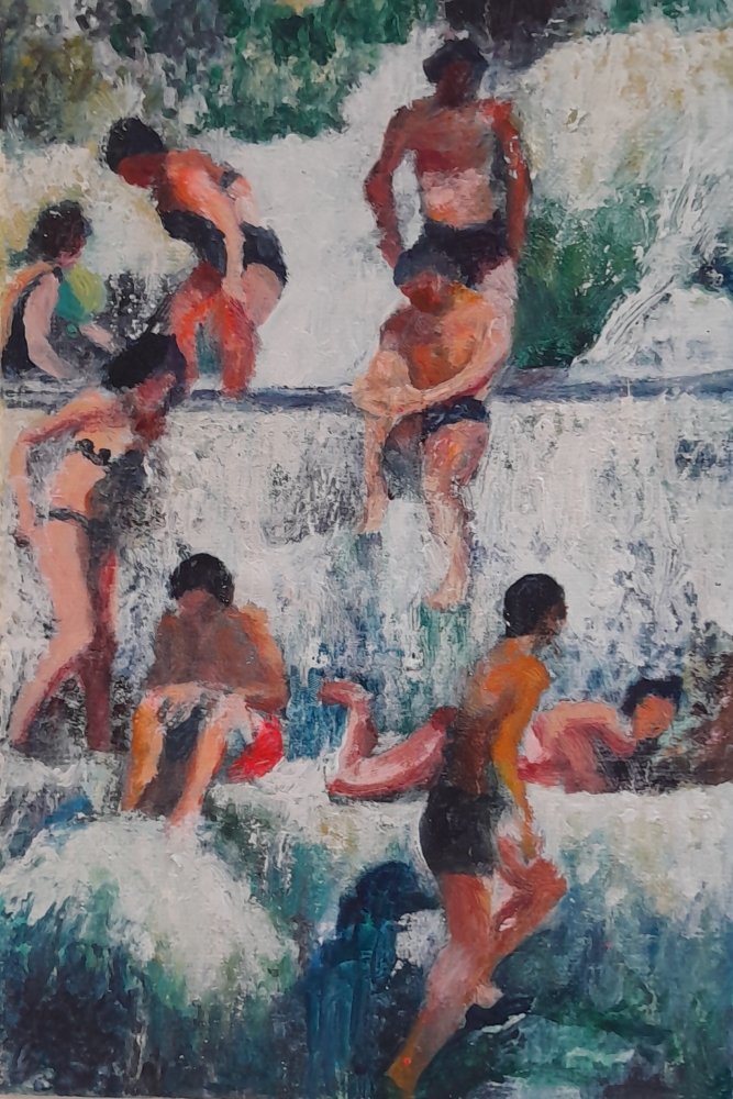 Bathers at Saturnia, Italy 