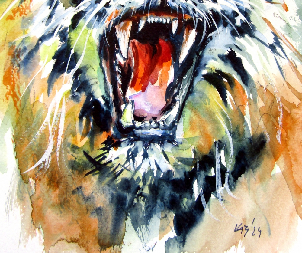 Angry tiger