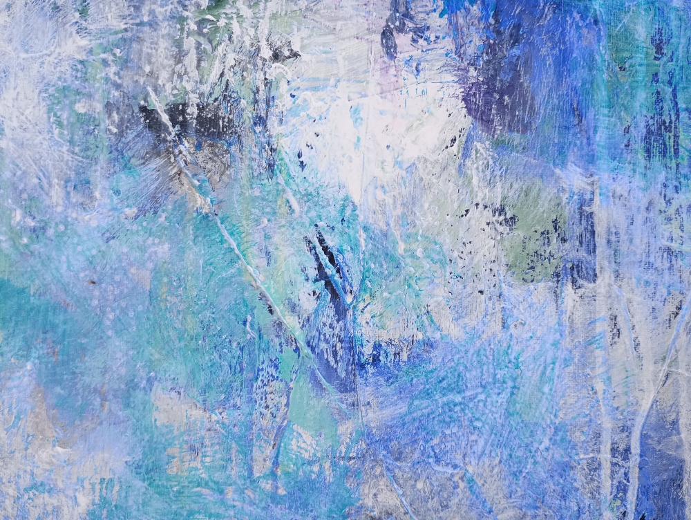 XXL Abstract Midnight Whispers 90 x 90cm