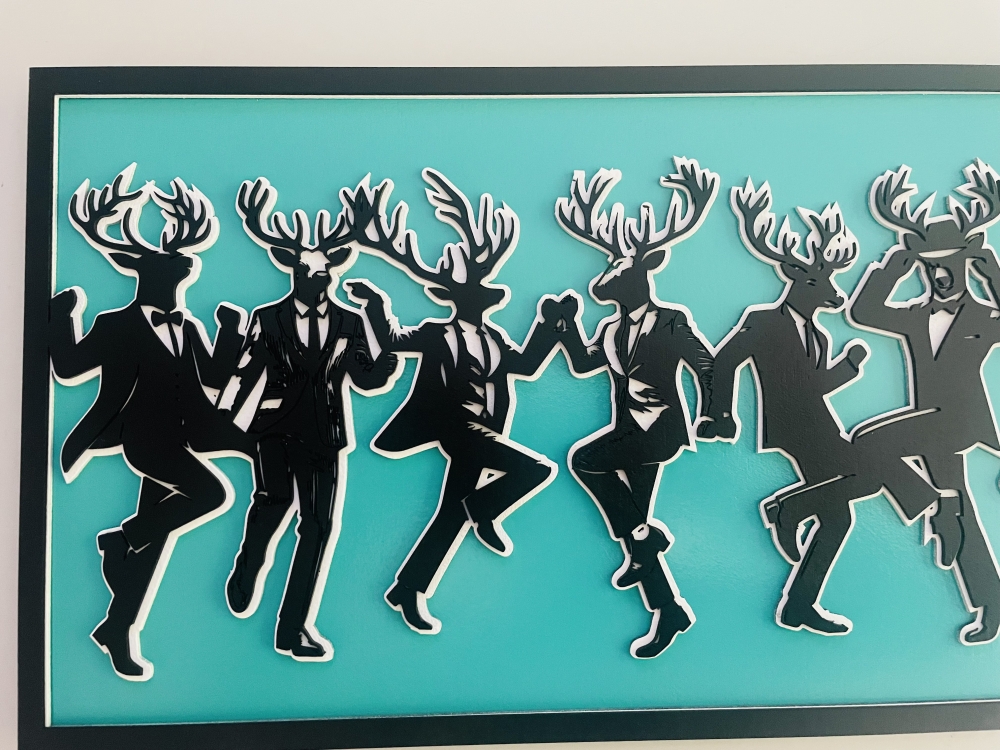 Dancing stags