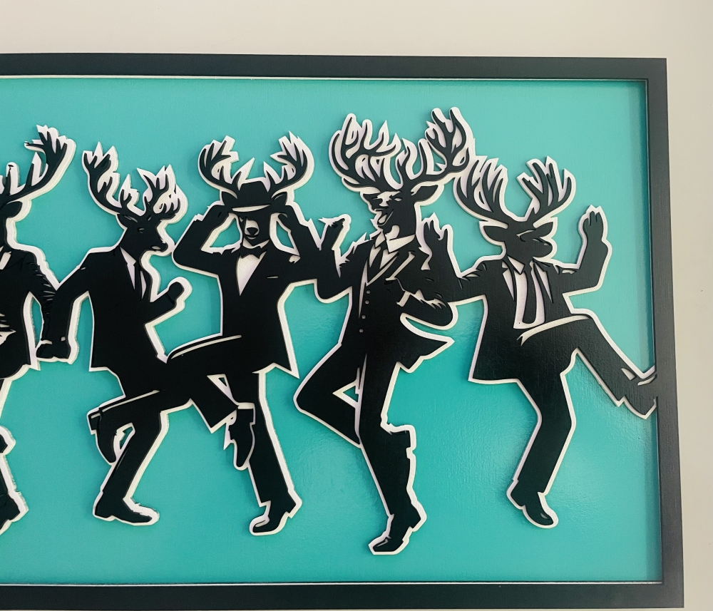 Dancing stags