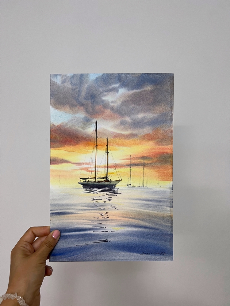 Yachts at sunset #18