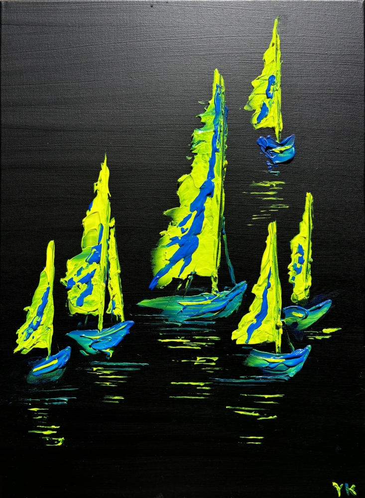 Night Regatta. Yellow.