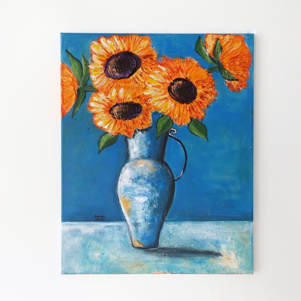 Orange Sunflowers 