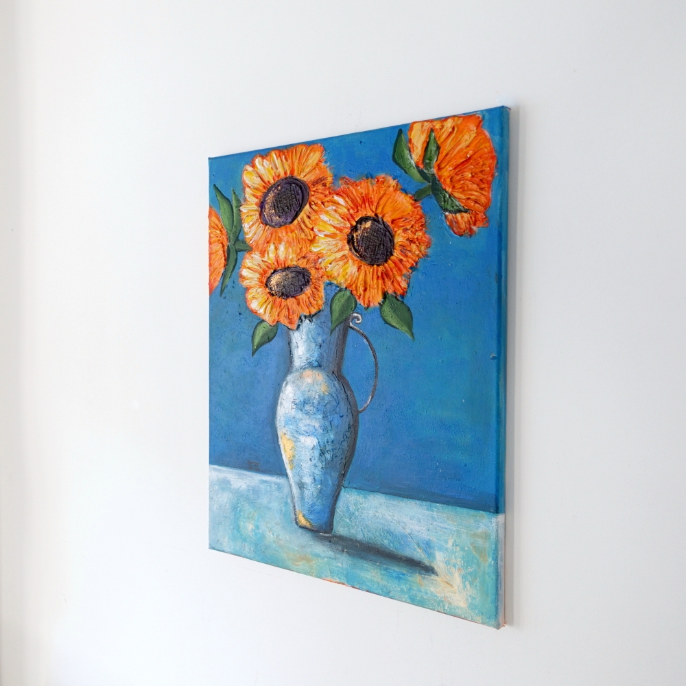 Orange Sunflowers 