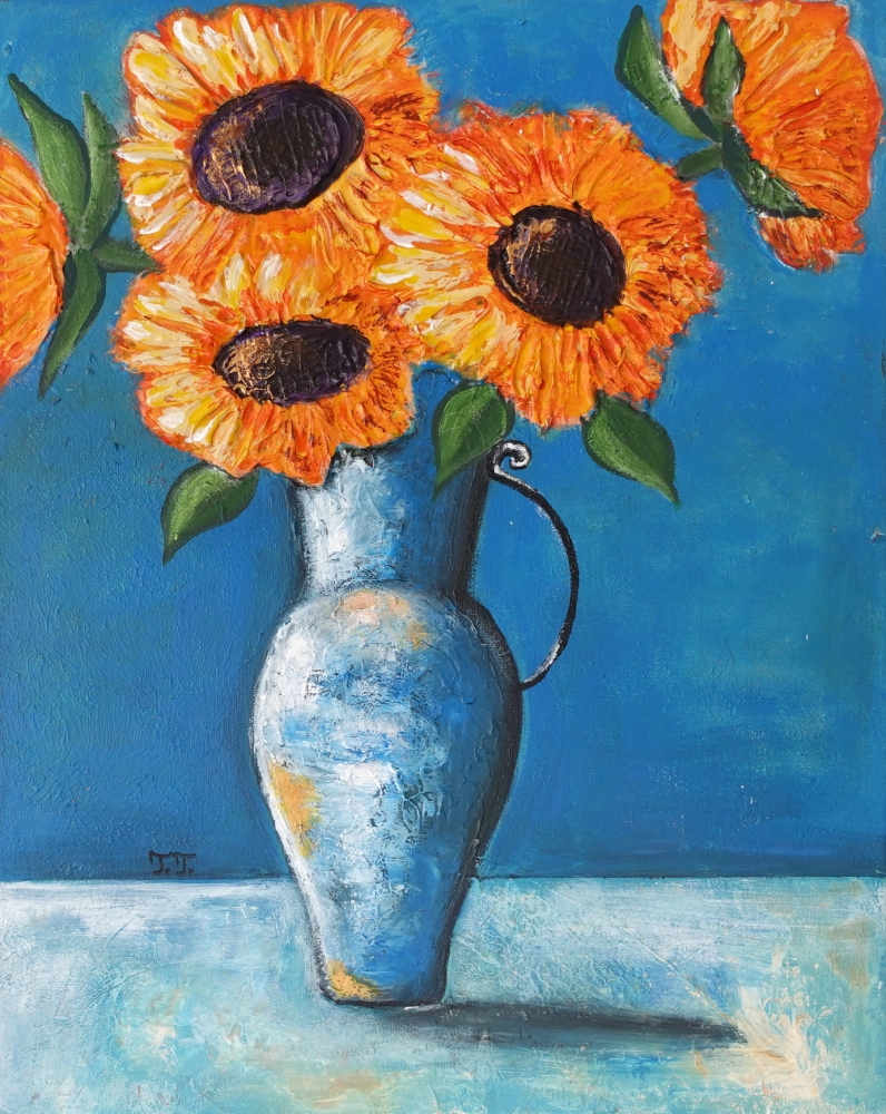 Orange Sunflowers 