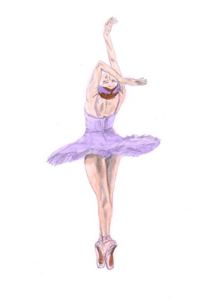 Swan Lake Ballerina in Purple Light