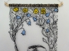 Wildflowers Face Wall Hanging