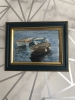 Miniature oil painting of Dinghies