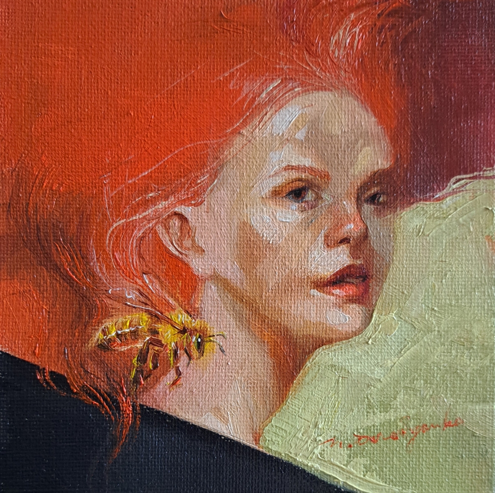 Red hair girl portrait