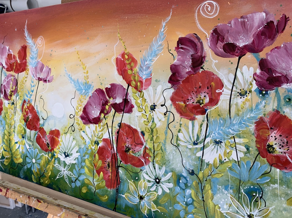 Colourful Poppy Landscape