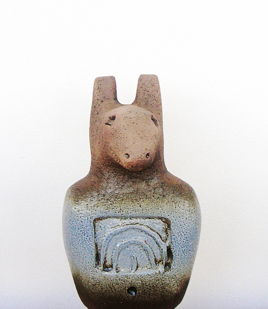 Set - Mythological Animal Headed Ancient Egyptian God - Ceramic Sculpture