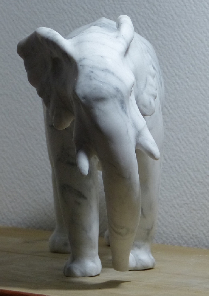 Carrara Marble Wild Animal - Elephant 1