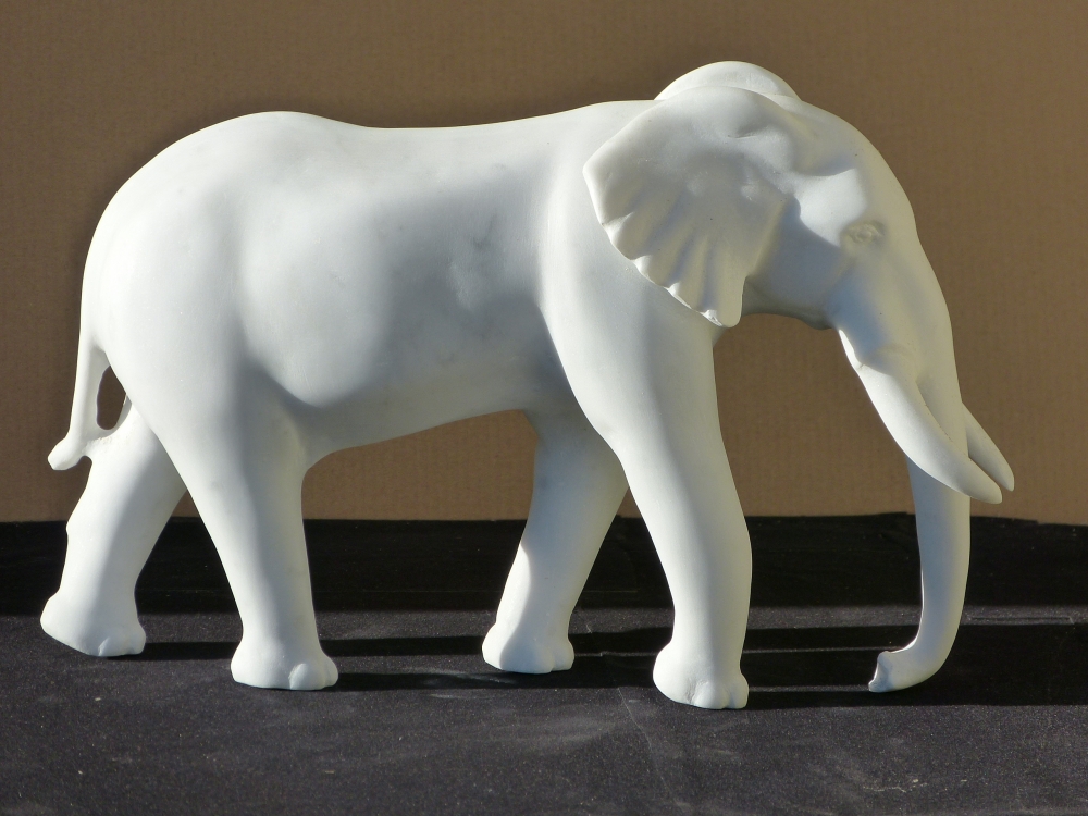 Carrara Marble Wild Animal - Elephant 2