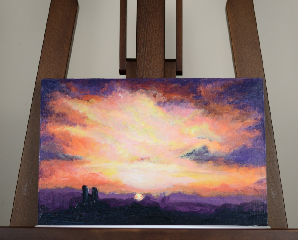 Purple Sky Sunset - Skyscape Painting