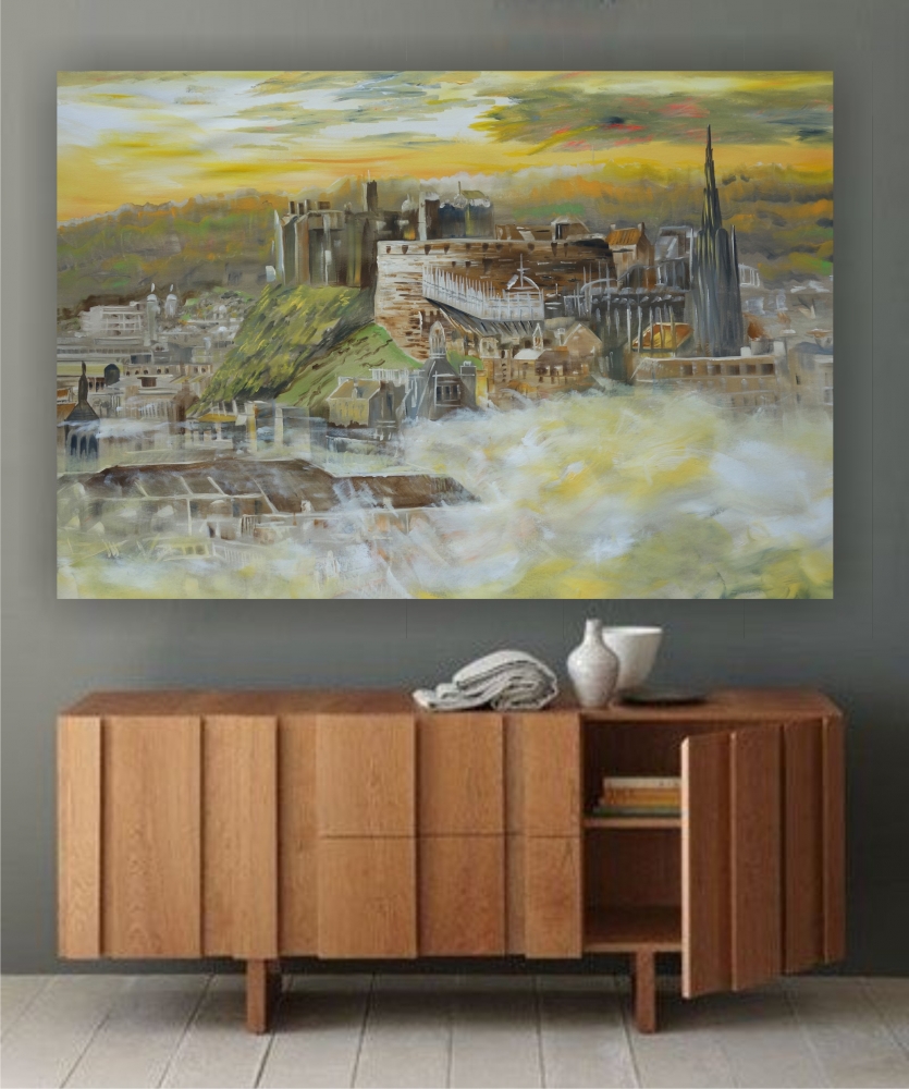 Edinburgh S052 original acrylic painting