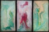 Fluid Abstract paintings A1117 - large triptych