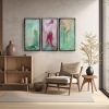 Fluid Abstract paintings A1117 - large triptych