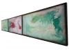 Fluid Abstract paintings A1117 - large triptych