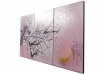 Silver pink Japanese sakura J277 - large triptych