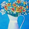 Spring Flowers in a Vintage Vase