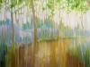 Renewal of Springtime, an abstract bluebell forest with deer