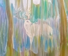 Renewal of Springtime, an abstract bluebell forest with deer