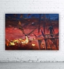 Dragon Smaug attacks Lake-town S053 large canvas