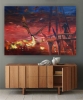 Dragon Smaug attacks Lake-town S053 large canvas