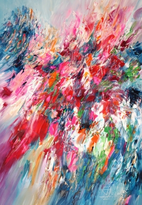  Pink Turquoise Flowery M 1