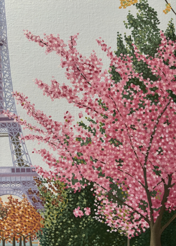 Eiffel Tower With Blossom