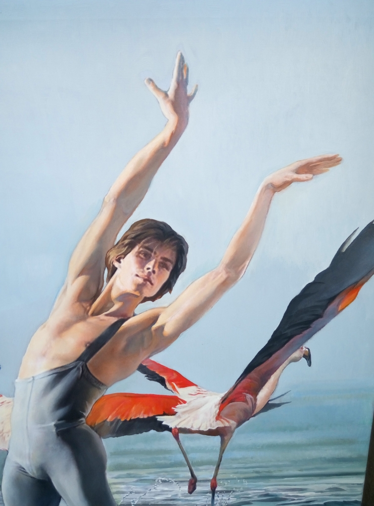 DANCING WITH FLAMINGOS / ARTEM OVCHARENKO, PRINCIPAL DANCER OF BOLSHOI THEATRE.