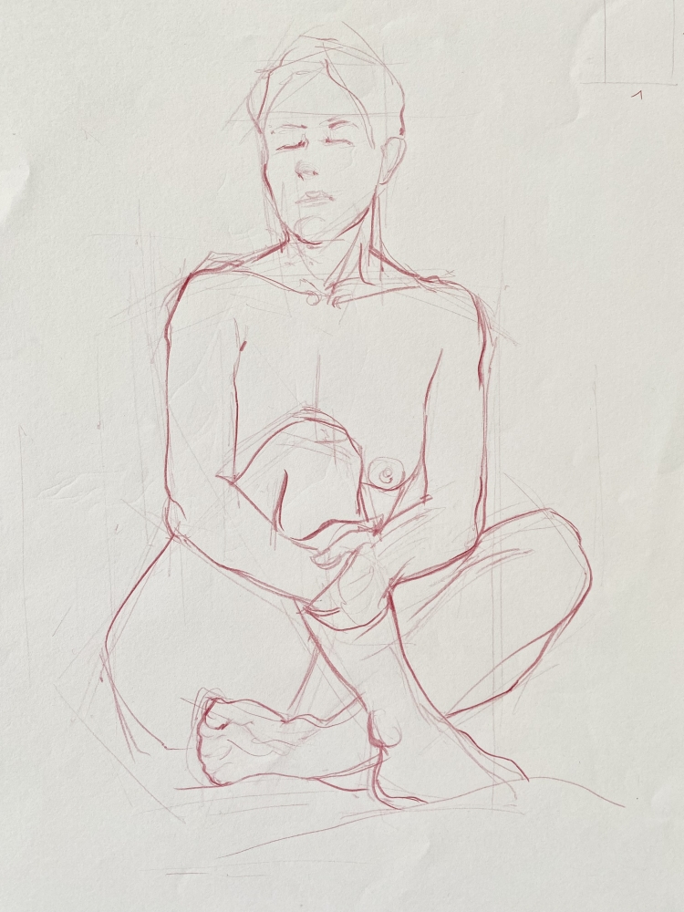 Woman sitting - Nude