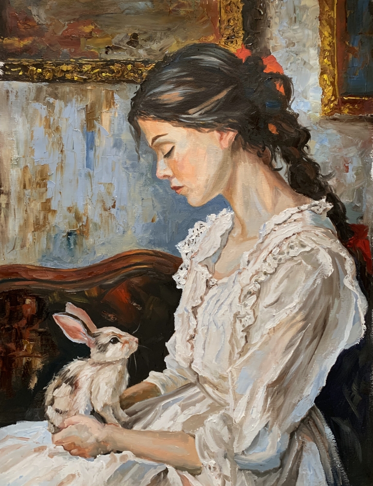 Woman with a Bunny.