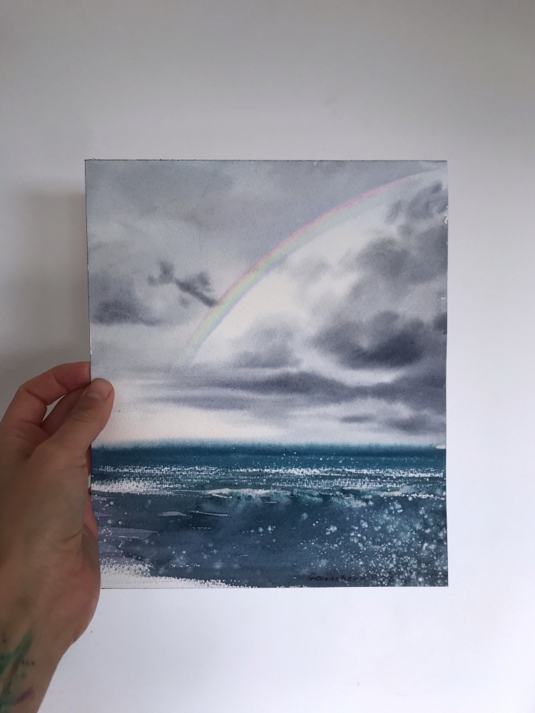 Rainbow over the sea