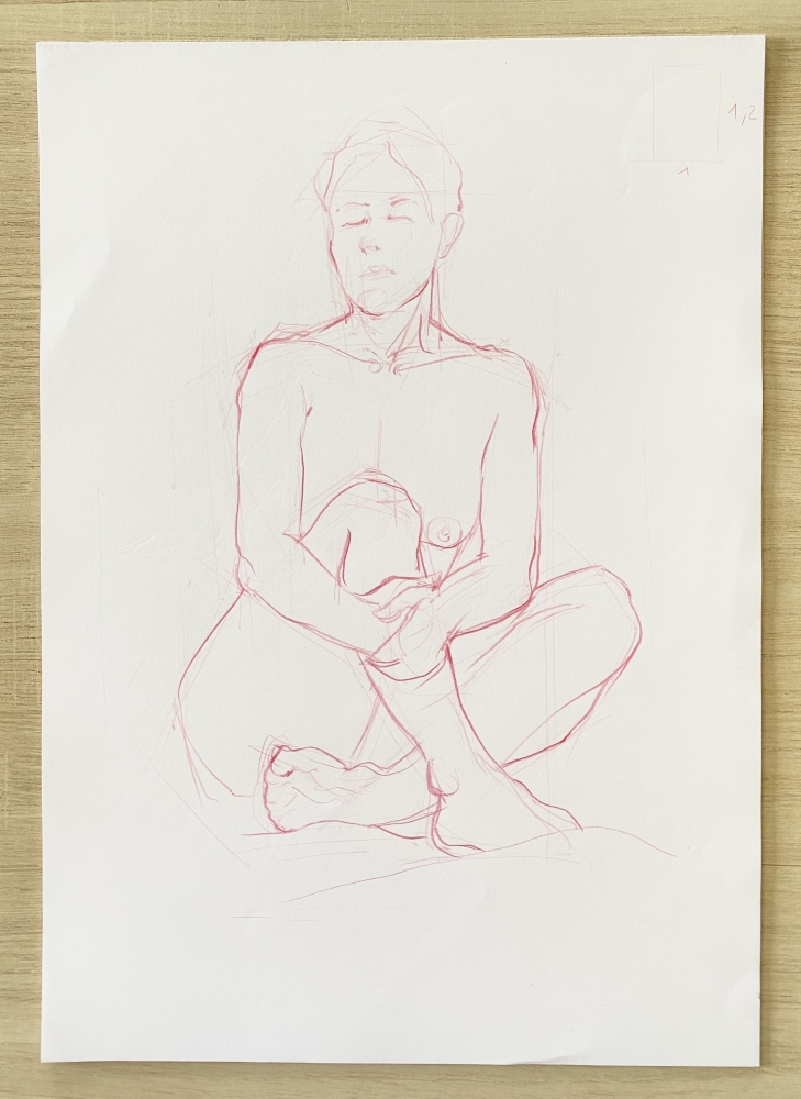 Woman sitting - Nude