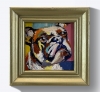 Colorful Bulldog. Framed.