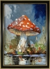 Fly agarics.#5. Landscape with mushrooms.