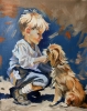 Boy with a dog.